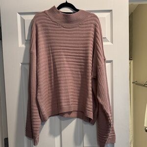 Cozy Pink Ribbed Sweater